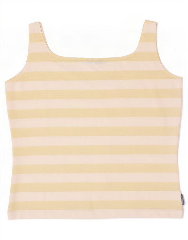 Marina Yachting Womens Crop Cami Top UK 18 XL Jaune Rayé