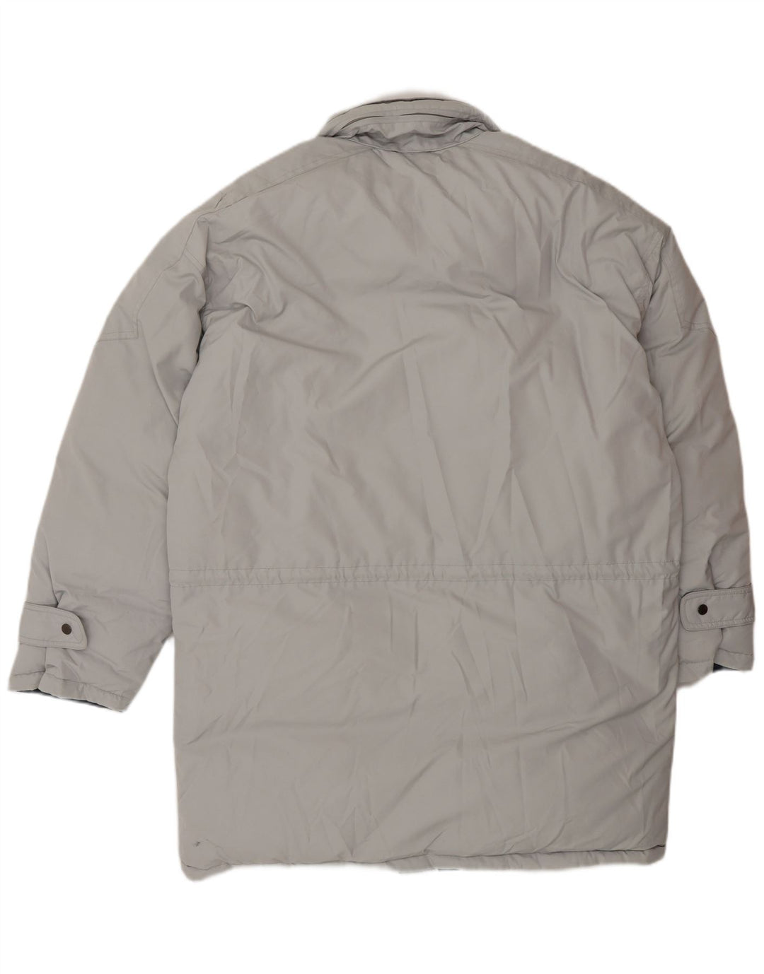 VINTAGE Mens Loose Fit Rembourré Manteau UK 36 Petit Gris Polyester