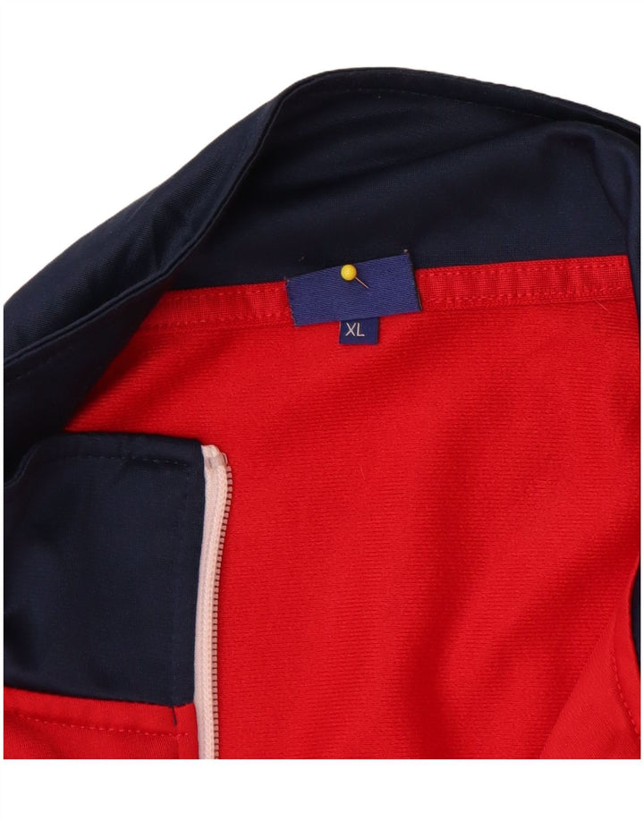 Asics Veste de survêtement pour homme XL Rouge Colourblock