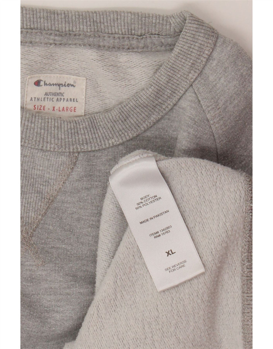 Champion Sweat-Shirt Graphique Homme XL Gris Coton
