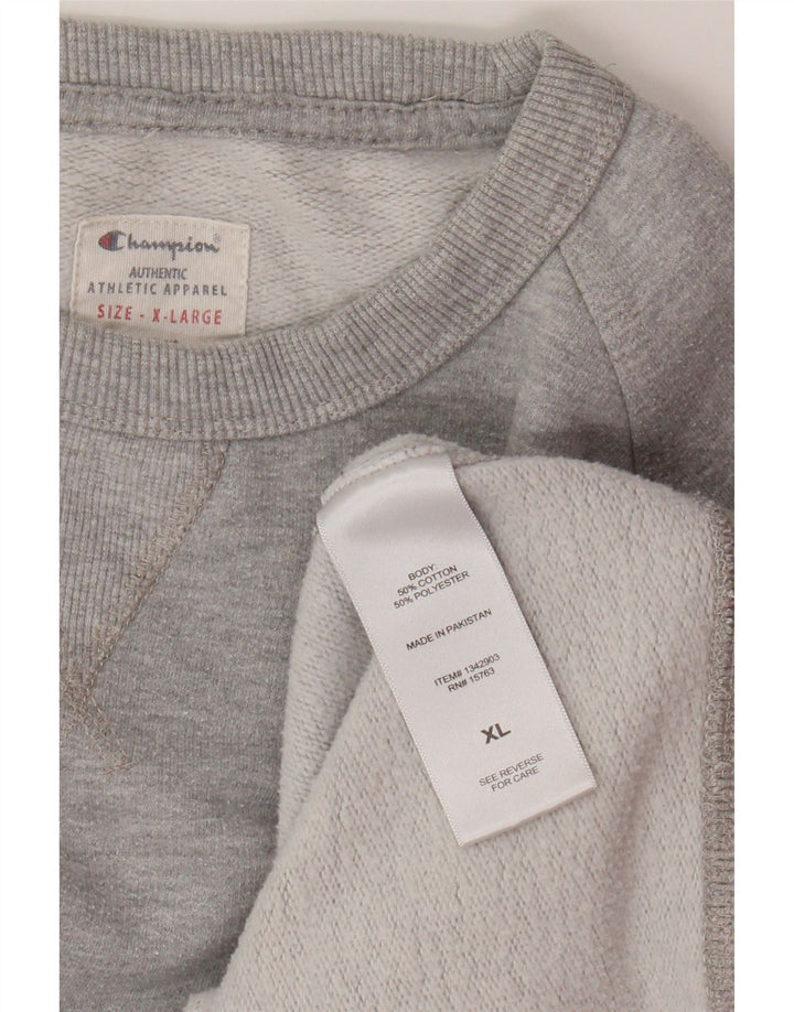 Champion Sweat-Shirt Graphique Homme XL Gris Coton