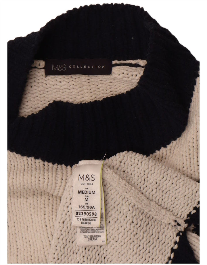 Marks & Spencer Pull col roulé pour femme UK 14 Blanc moyen