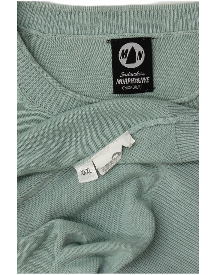 MURPHY & NYE Pull à col rond pour homme 3XL Turquoise