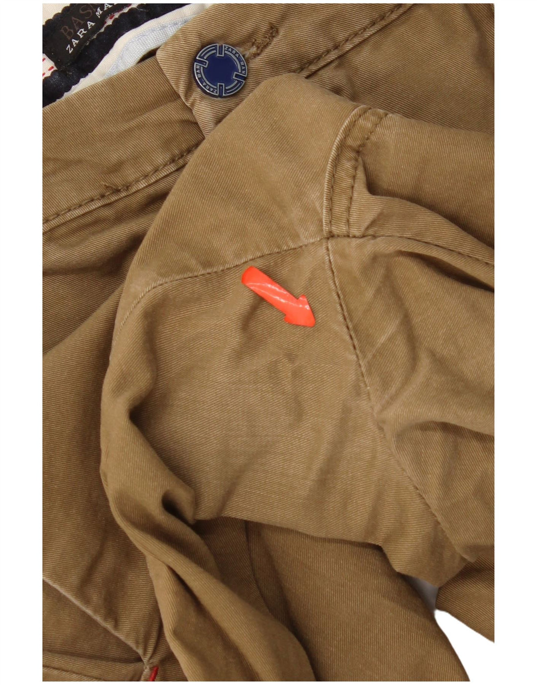 Zara Pantalon Chino Slim Homme EU 40 Medium W31 L33 Marron