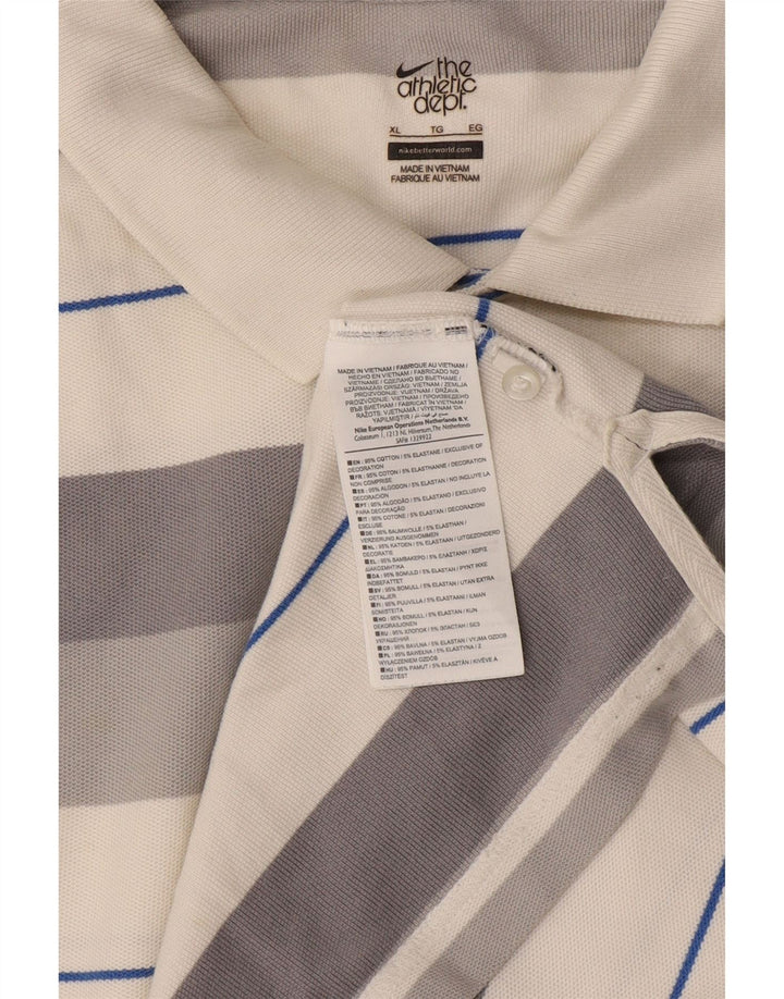 Polo Nike Homme XL Gris Rayé Coton