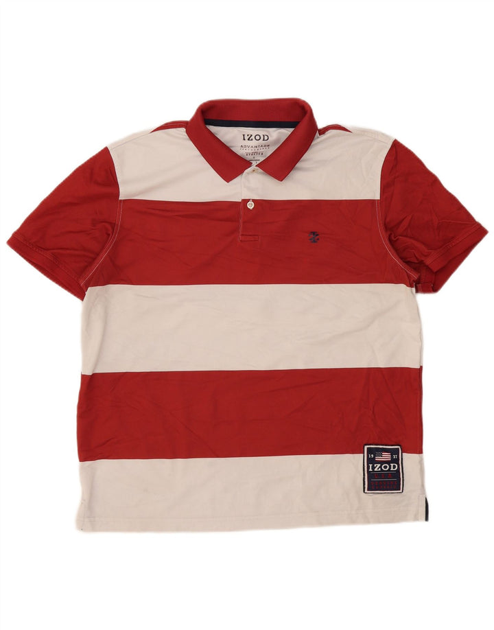 IZOD Polo Homme Grand Rouge Colorblock Polyester