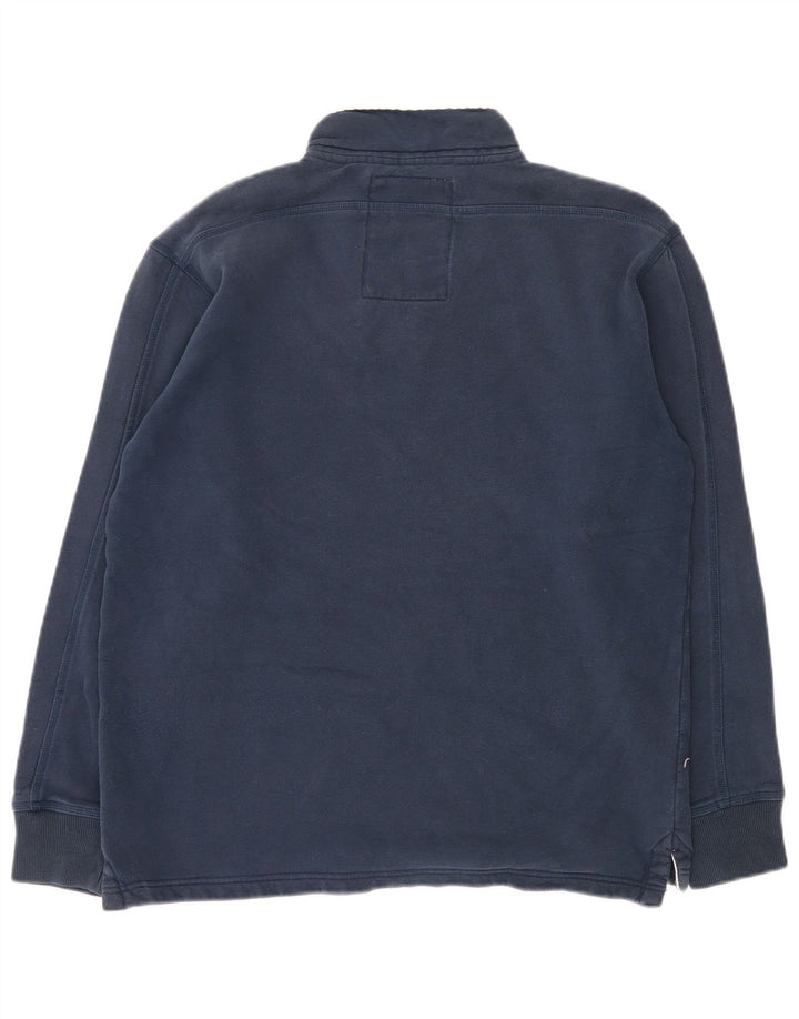 Crew Clothing Sweat-shirt à col zippé pour homme en coton bleu marine Taille S