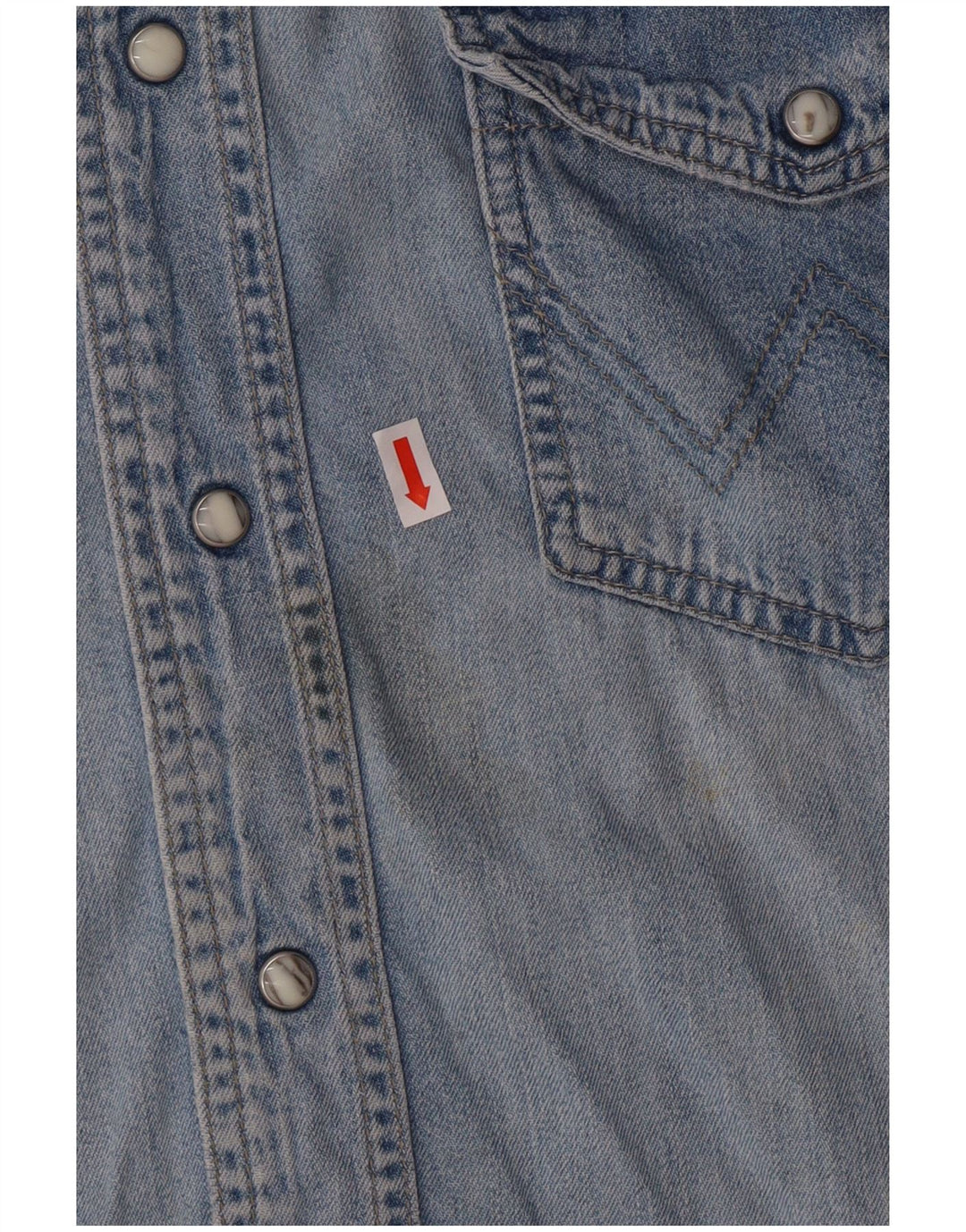 WRANGLER Chemise en Jean Homme Grand Bleu Coton