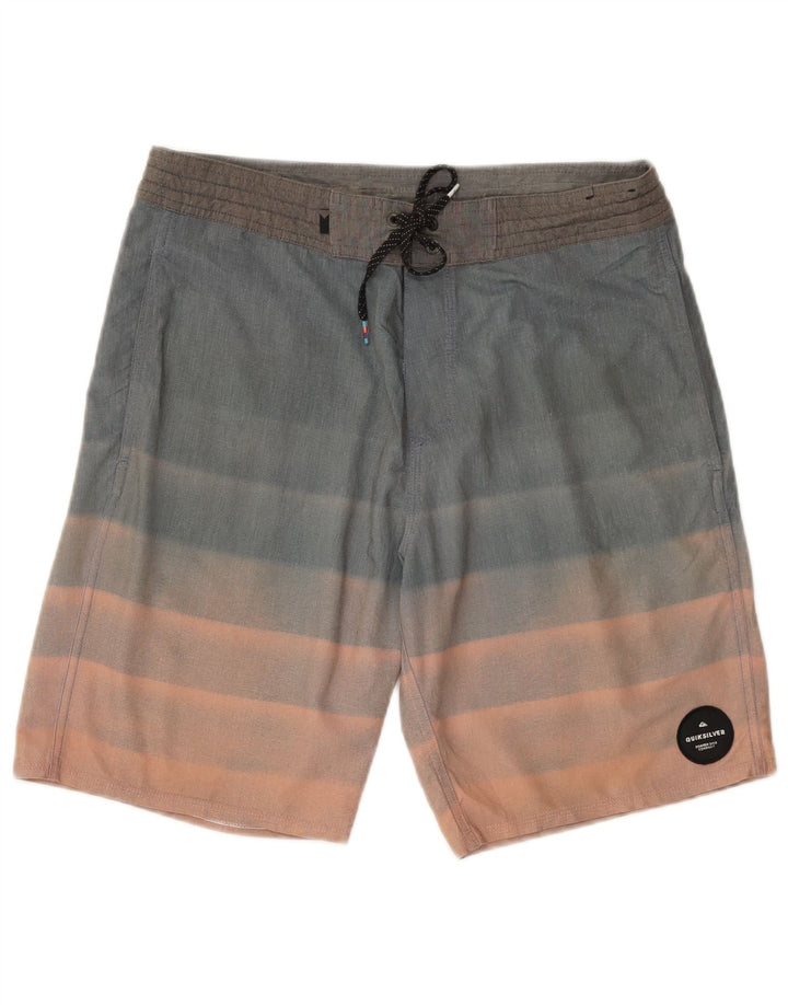 Quiksilver Short de Bain Homme Bleu Moyen Colorblock Polyester