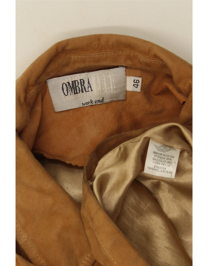 Ombraluce Veste en Daim Homme IT 46 Grand Cuir Marron