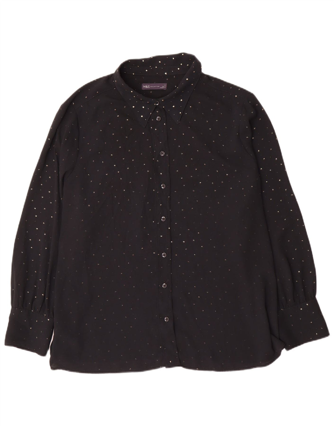 Marks & Spencer Chemisier pour femme UK 24 4XL Noir à pois en polyester