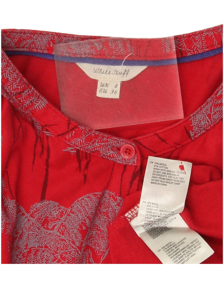 Chemisier White Stuff Femme UK 8 Petit Modal Floral Rouge