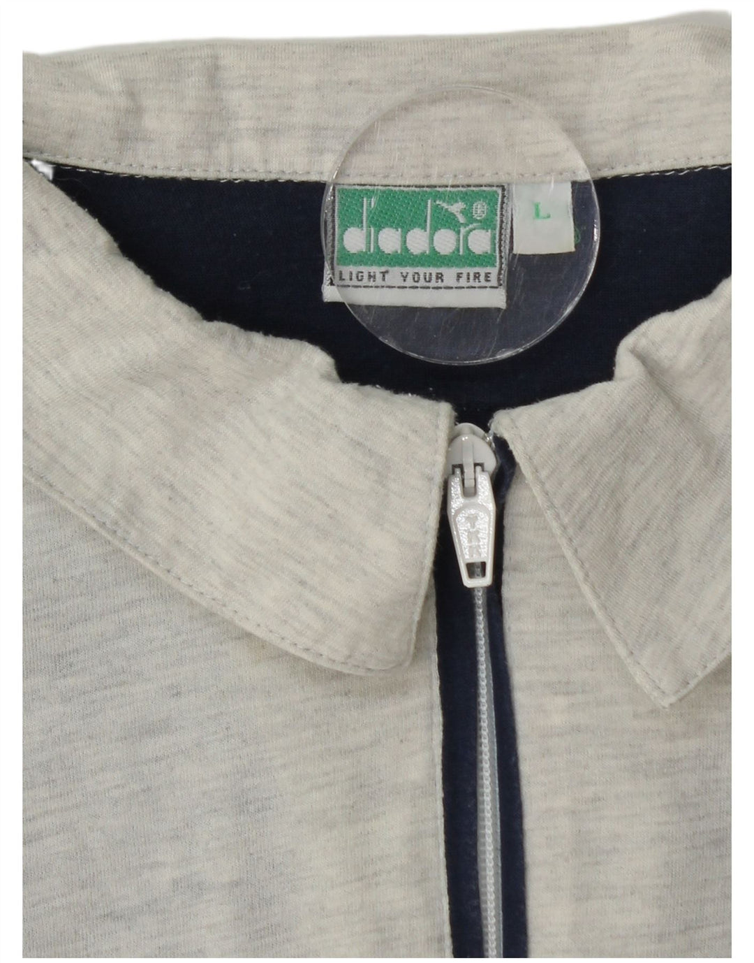 DIADORA Polo Graphique Homme Large Bleu Marine Colorblock Coton