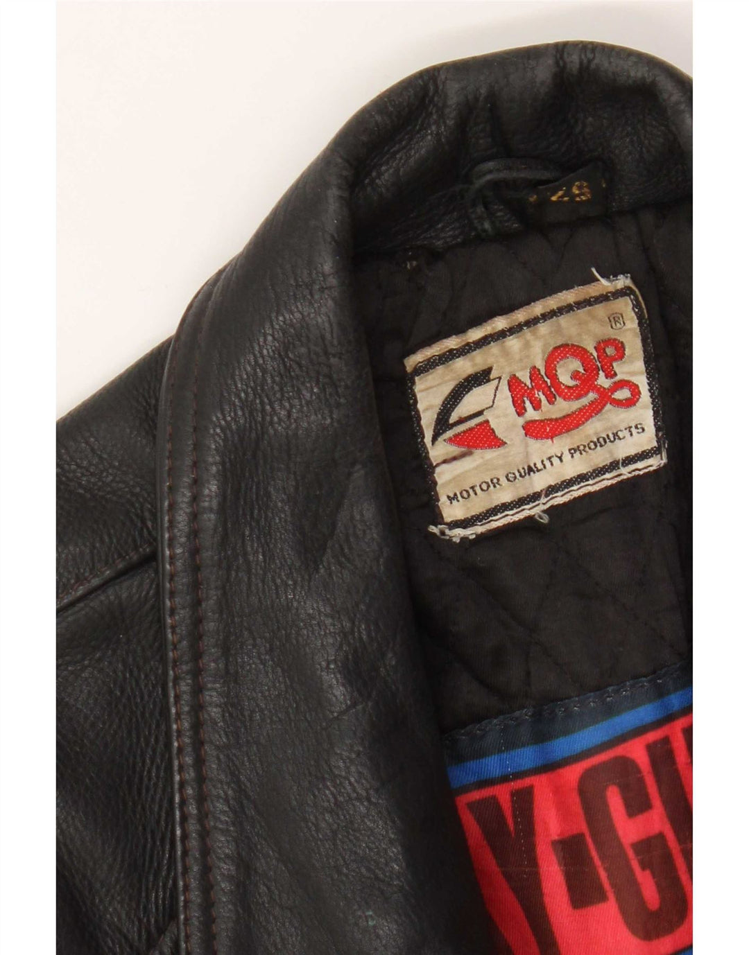 MQP Veste de motard en cuir pour homme IT 52 XL Noir