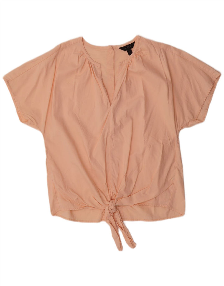 J. Crew Chemisier à nouer sur le devant pour femme UK 14 en coton rose moyen