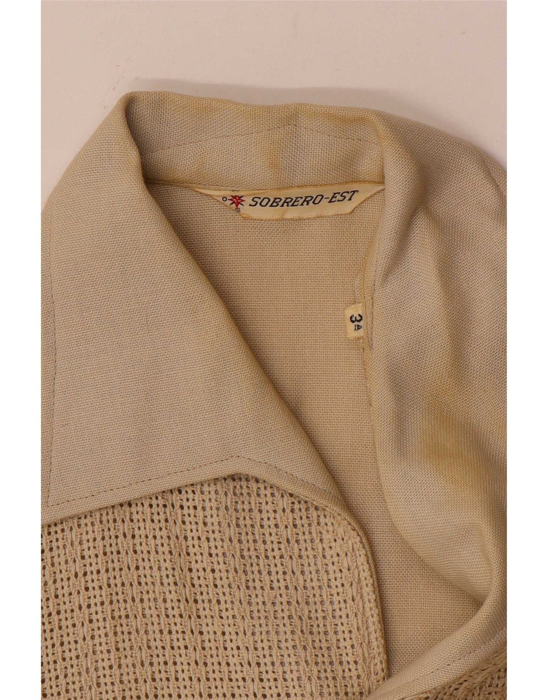 Chemise Homme Vintage Beige Moyen
