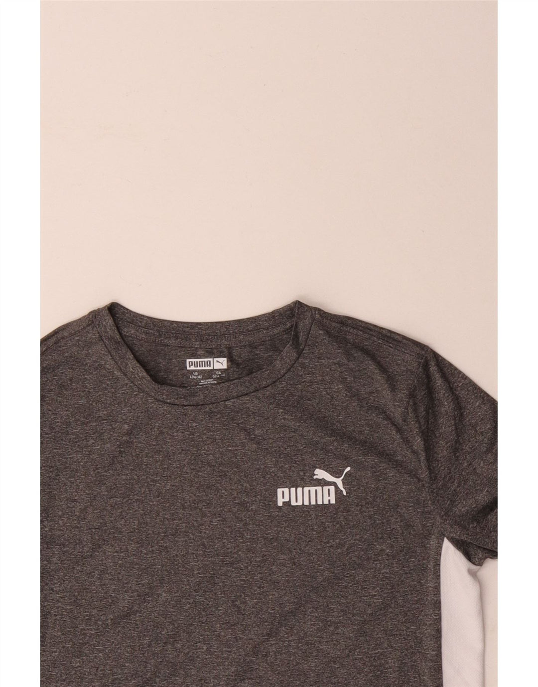 Puma Haut Graphique à Manches Longues pour Garçon 14-15 Ans Large Gris Colorblock