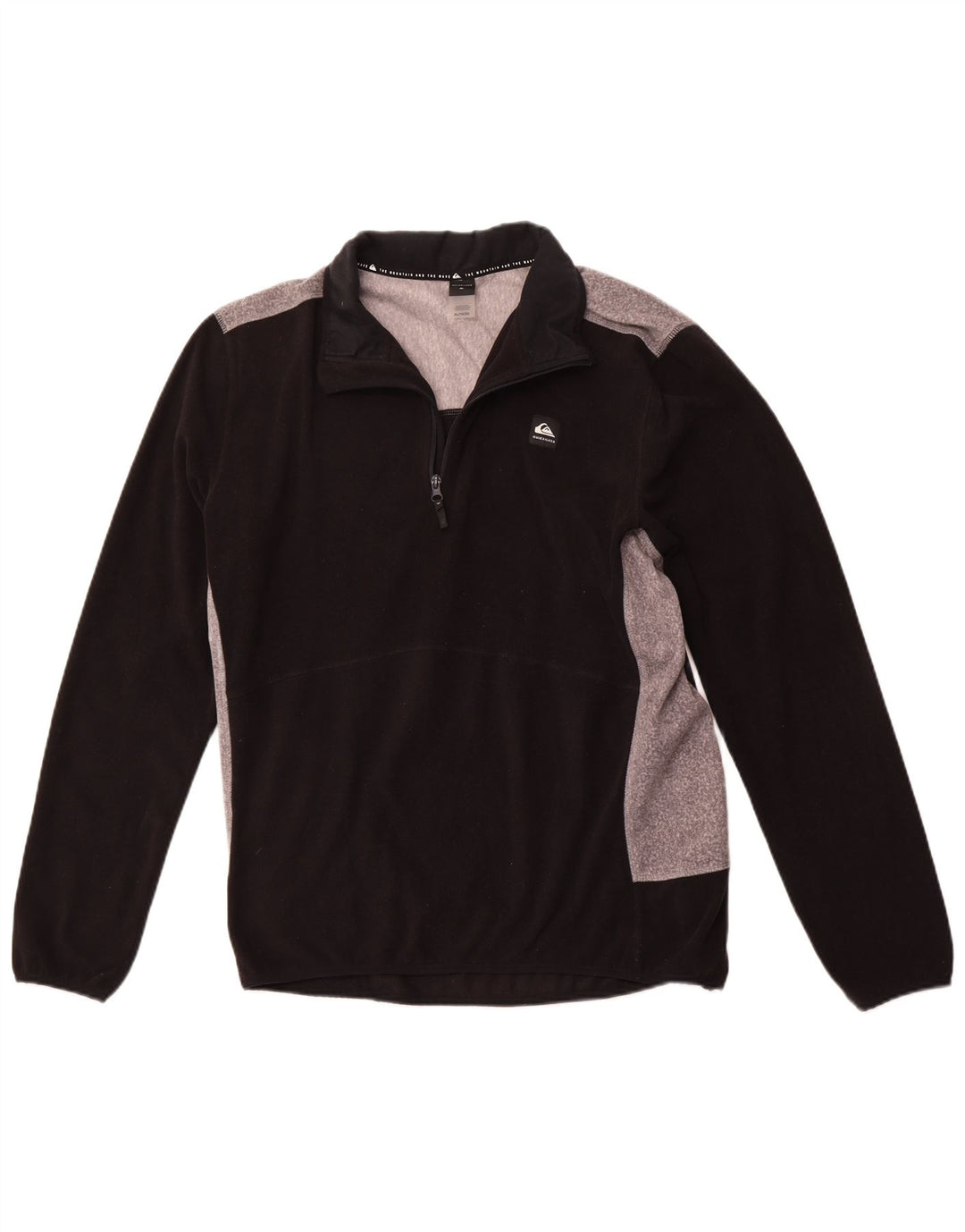 QUIKSILVER Pull Polaire Col Zippé Homme XL Noir Colorblock Polyester