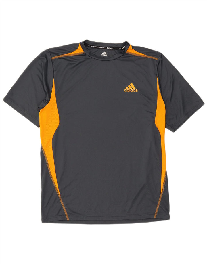 Adidas T-Shirt Climalite Homme Gris Moyen Polyester Colorblock