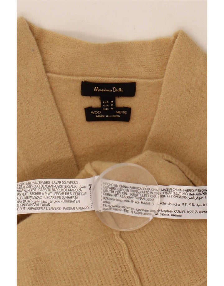 Massimo Dutti Cardigan court pour femme UK 12 laine beige moyen