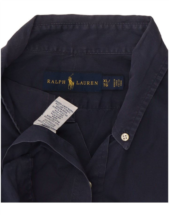 Ralph Lauren Chemise à manches courtes pour homme XL en coton bleu marine