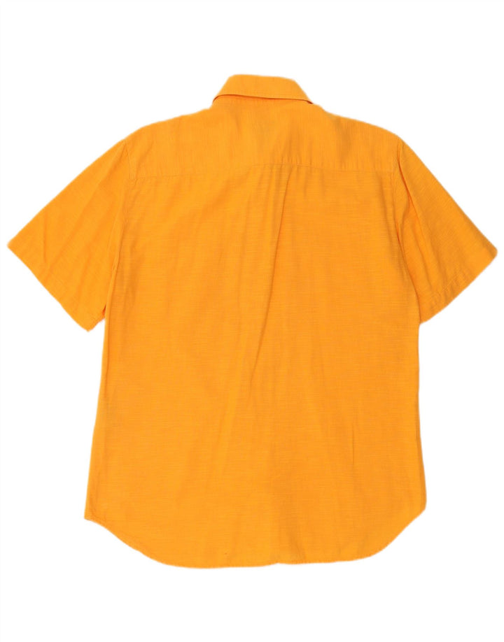 Carrera Chemise à manches courtes pour homme en coton moucheté orange Large