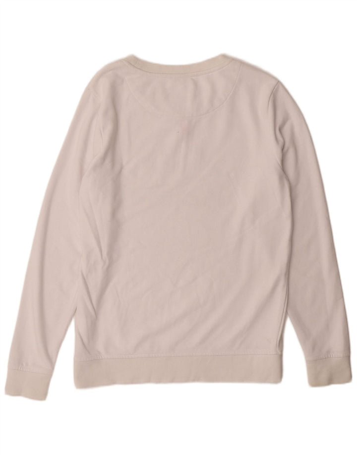 KAPPA Sweat-Shirt Graphique Homme Blanc Moyen Coton