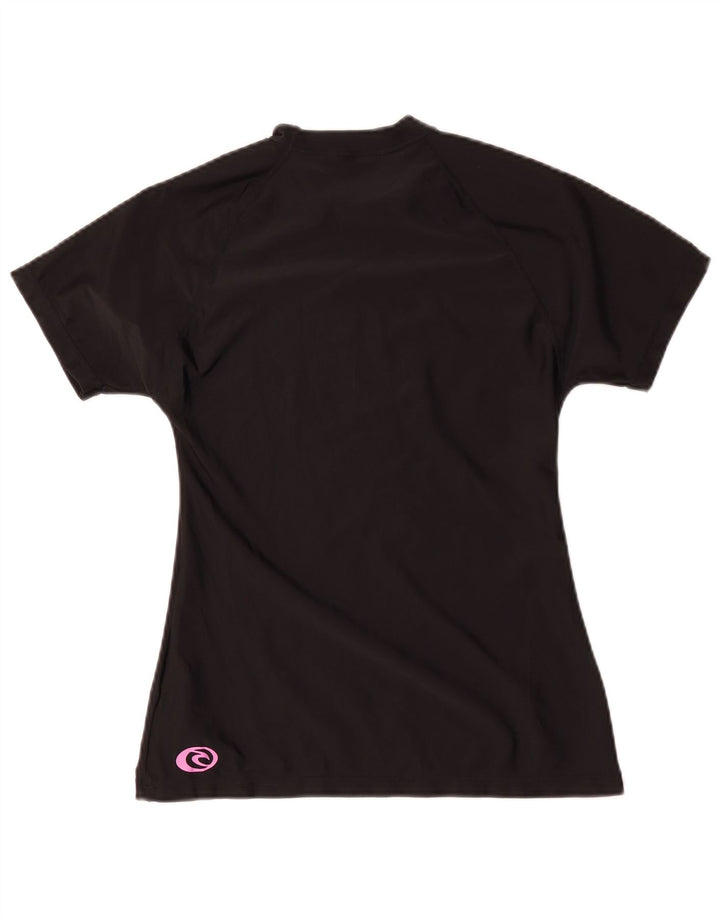 Rip Curl T-shirt graphique pour femme US 12 Large Noir Polyamide