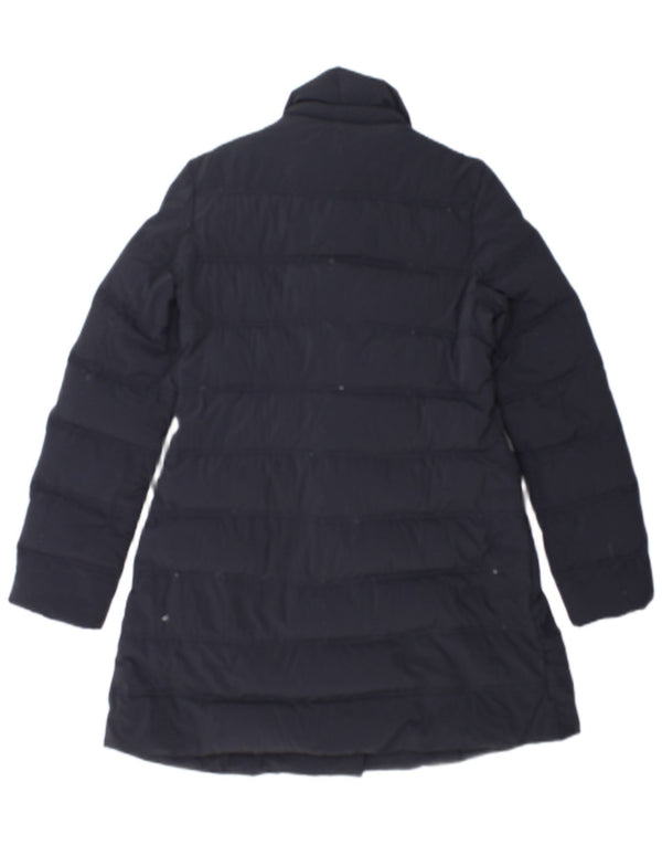 Aspesi Manteau matelassé à double boutonnage pour femme UK 10 Small Bleu marine Polyamide