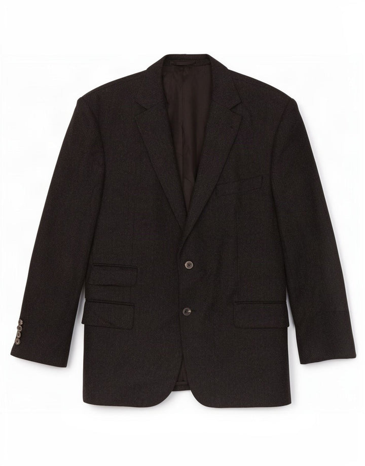 Lanificio Di Pray Veste Blazer 2 Boutons pour Homme UK 42 XL Gris Chevrons