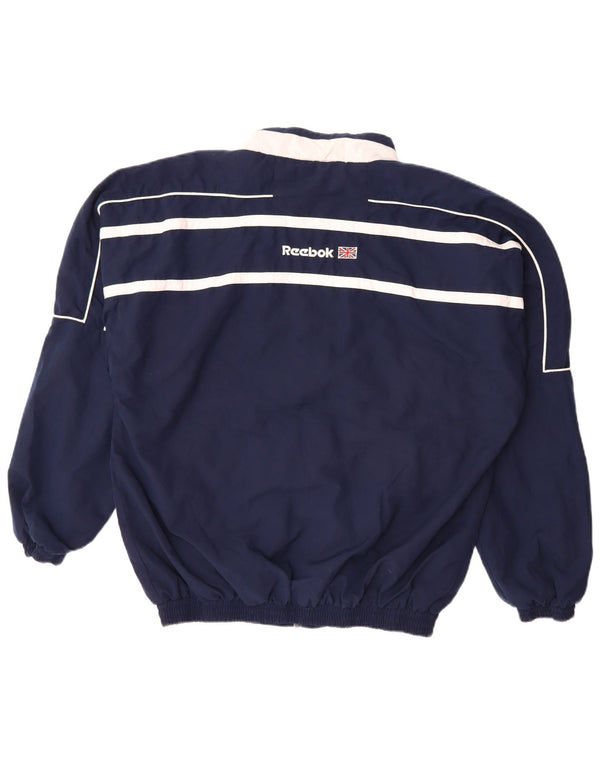 Reebok Veste de Survêtement Graphique Homme Large Bleu Marine Colourblock
