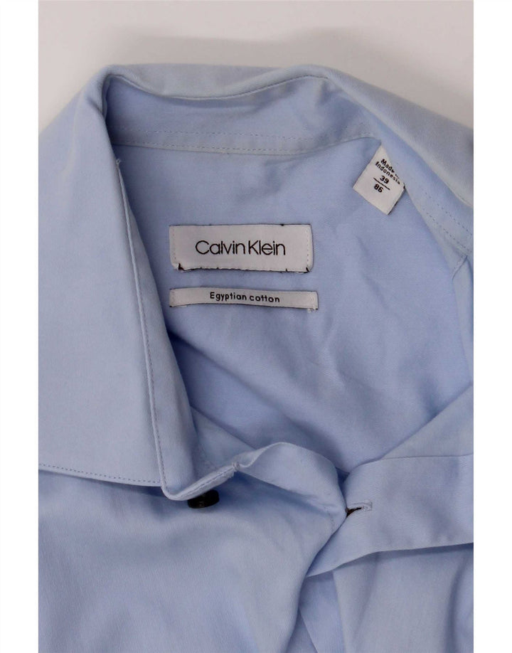 Calvin Klein Chemise Homme Taille 39 Coton Bleu Moyen