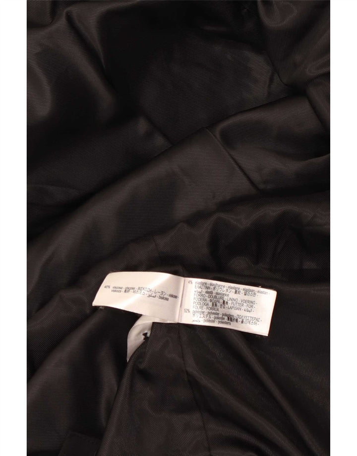 Zara Veste Blazer 2 Boutons Femme UK 14 Medium Noir Viscose