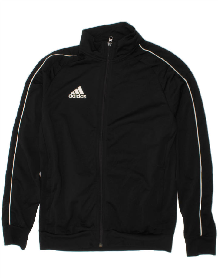 ADIDAS Boys Tracksuit Top Jacket 13-14 Years Black Polyester Vintage Adidas and Second-Hand Adidas from Messina Hembry 