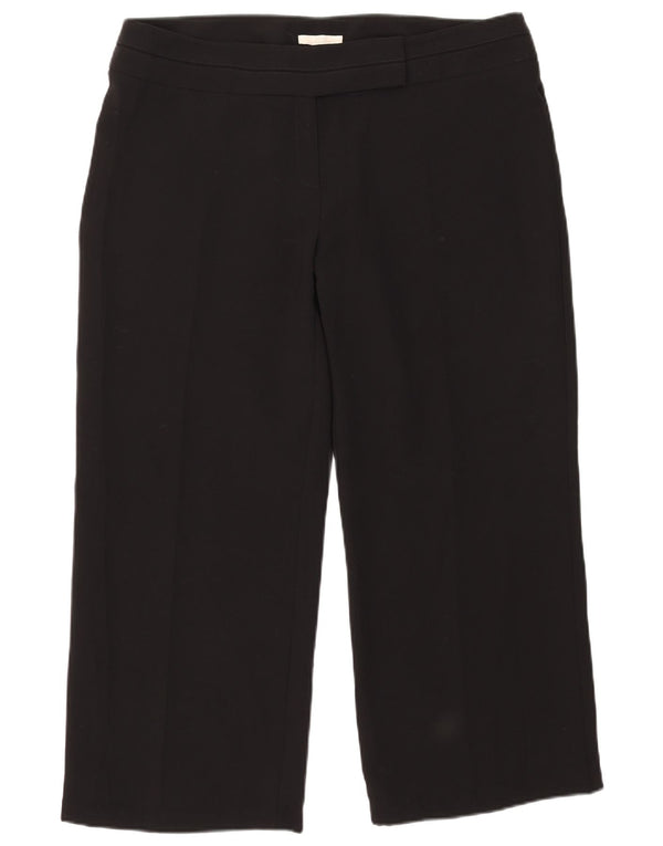 Marks & Spencer Pantalon court droit pour femme UK 20 2XL W39 L26 Noir