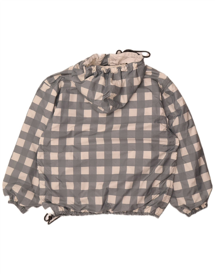 Belfe & Belfe Veste de ski à capuche surdimensionnée pour femme UK 16 Grand Vichy Gris