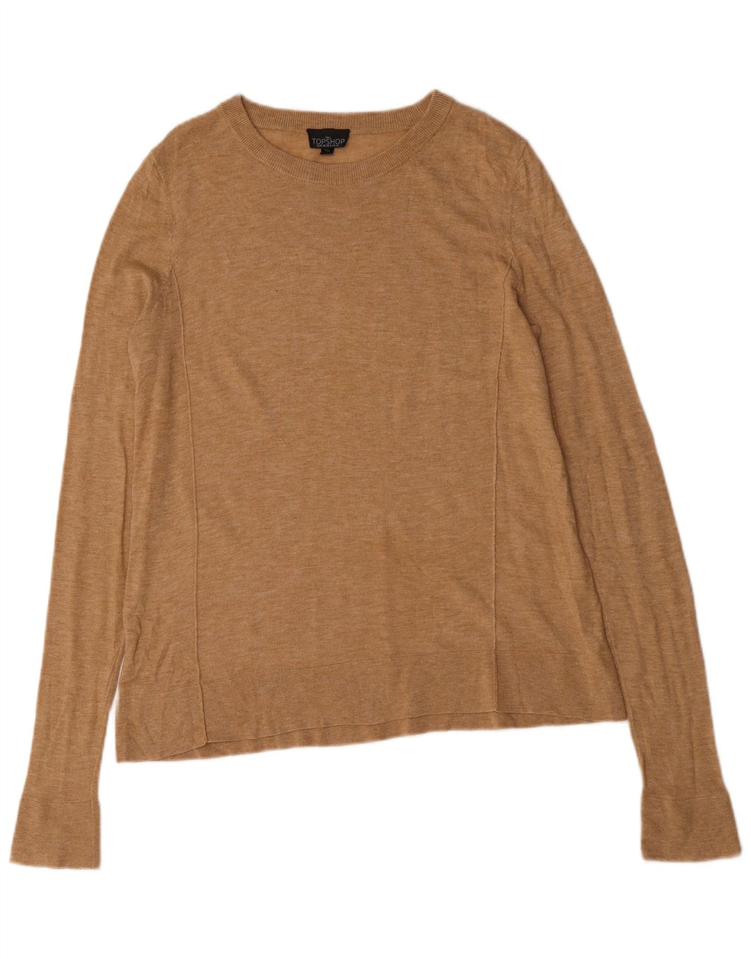 Topshop Top surdimensionné à manches longues pour femme UK 10 Small Beige