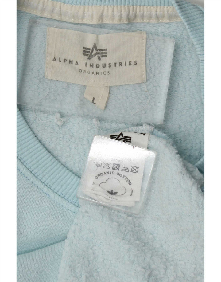 Alpha Industries Sweat-shirt pour homme Bleu Taille L