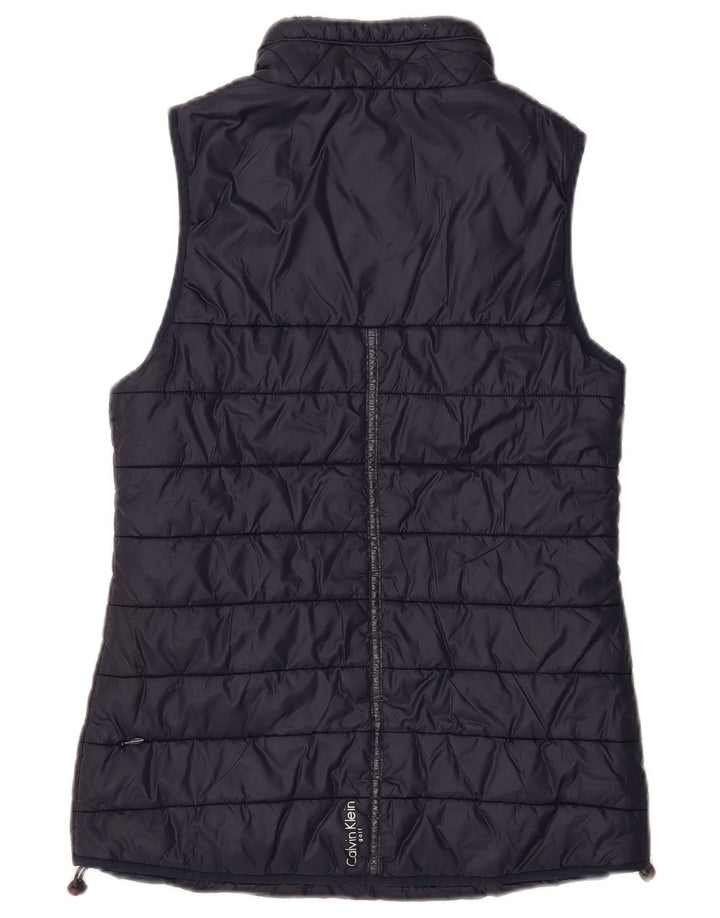 Calvin Klein Gilet Femme UK 10 Petit Nylon Bleu Marine