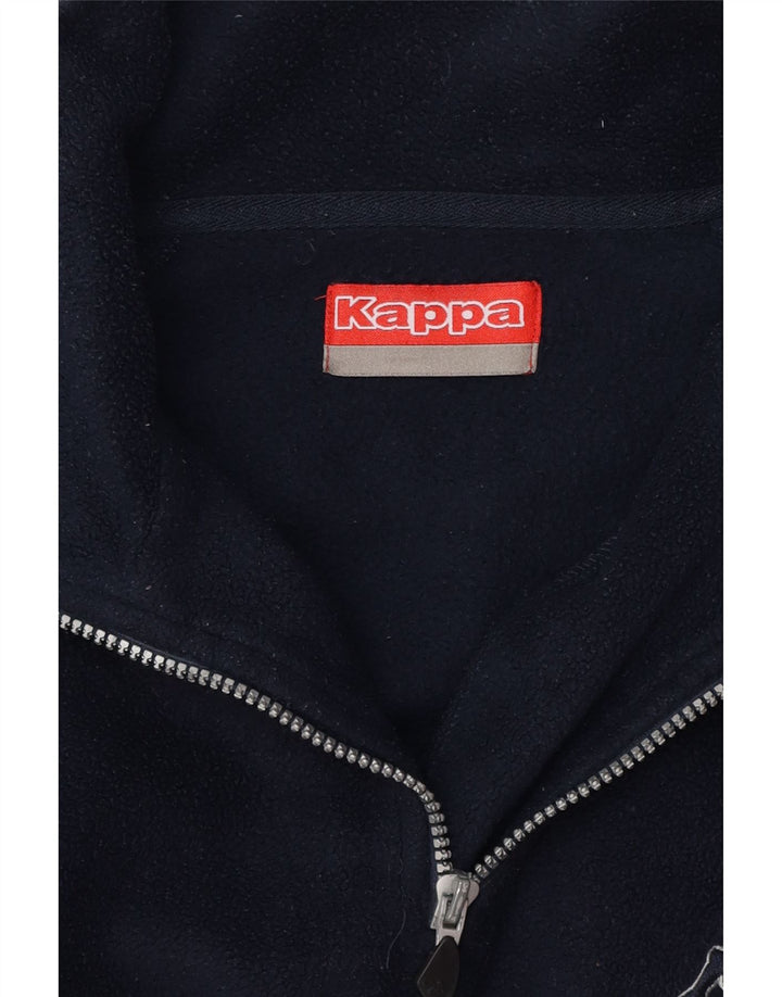 KAPPA Pull Polaire Col Zippé Homme Bleu Marine Moyen