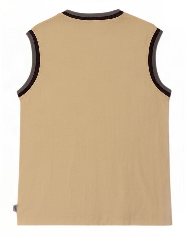 Puma Débardeur Graphic Homme Beige Large Colorblock