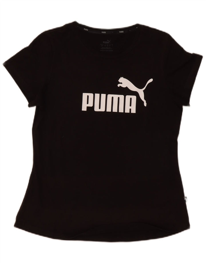 Puma T-shirt graphique pour femme UK 14 Noir moyen