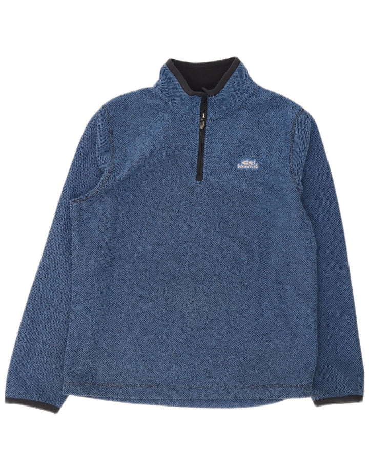 Weird Fish Pull polaire à col zippé pour homme Grand bleu Polyester