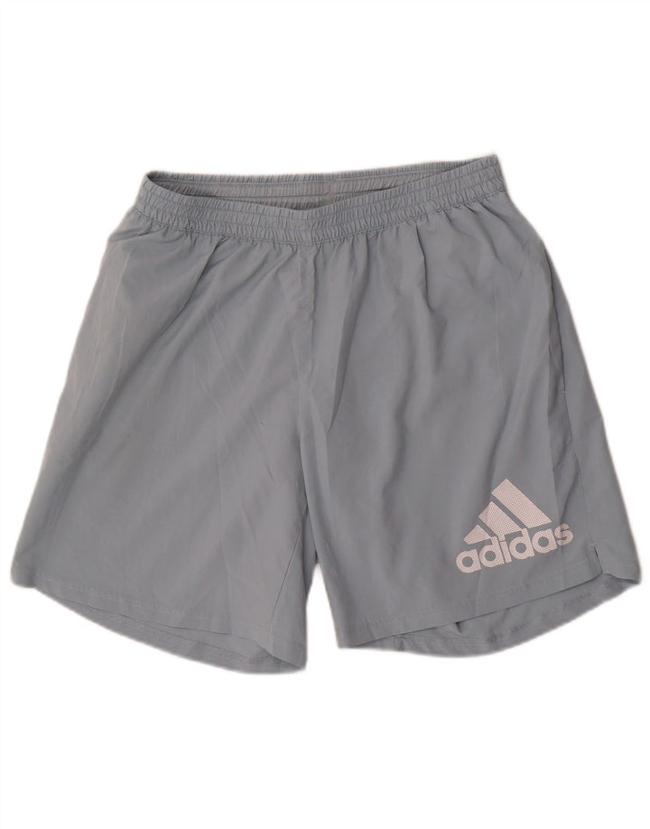Adidas Short de sport graphique pour hommes, grand bleu, polyester