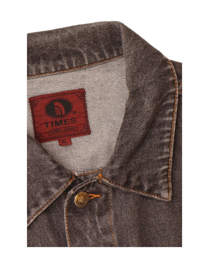 TIMES Veste en Jean Homme UK 42 XL Gris Coton