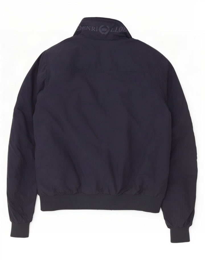 Henri Lloyd Mens Graphic Bomber Jacket UK 40 Large Bleu Marine Nylon
