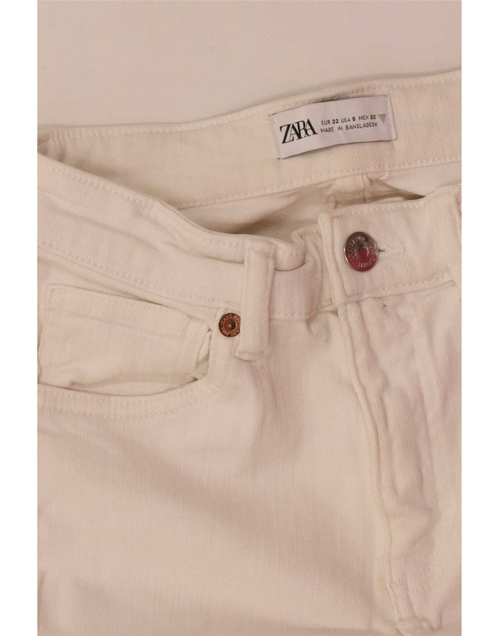 Zara Jean évasé pour femme EU 32 2XS W22 L26 Blanc