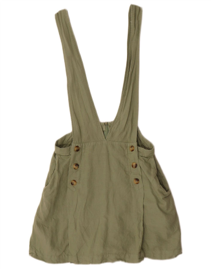 Zara Femme Salopette Short Petit W28 Lin Kaki