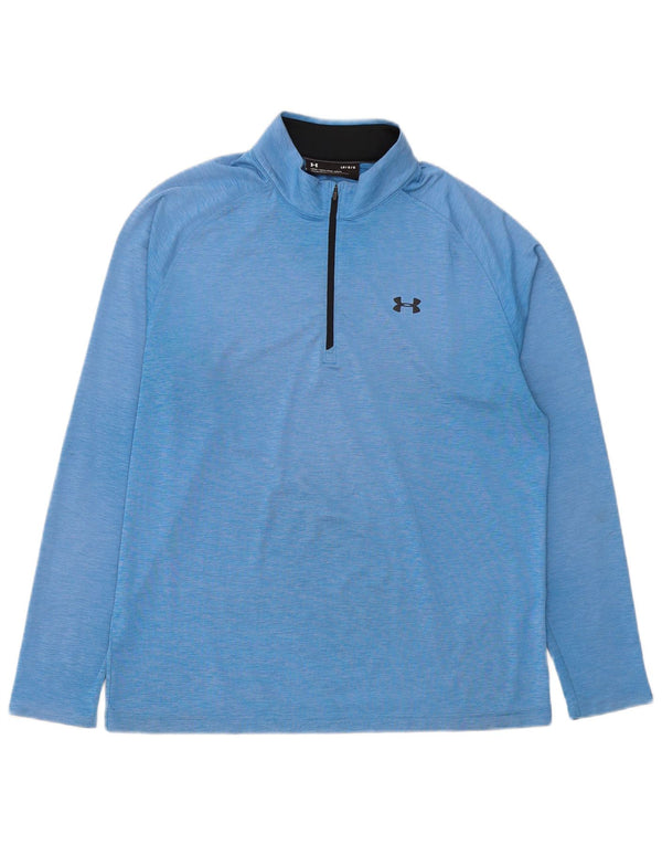 Under Armour Haut de Survêtement Zip Neck Pullover Homme Bleu Polyester
