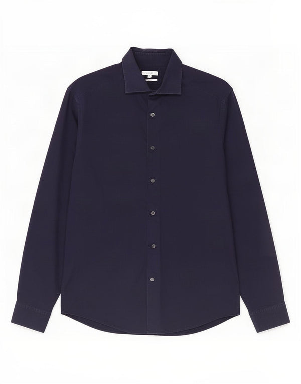 Reiss Chemise Slim Fit XL Bleu Marine Homme